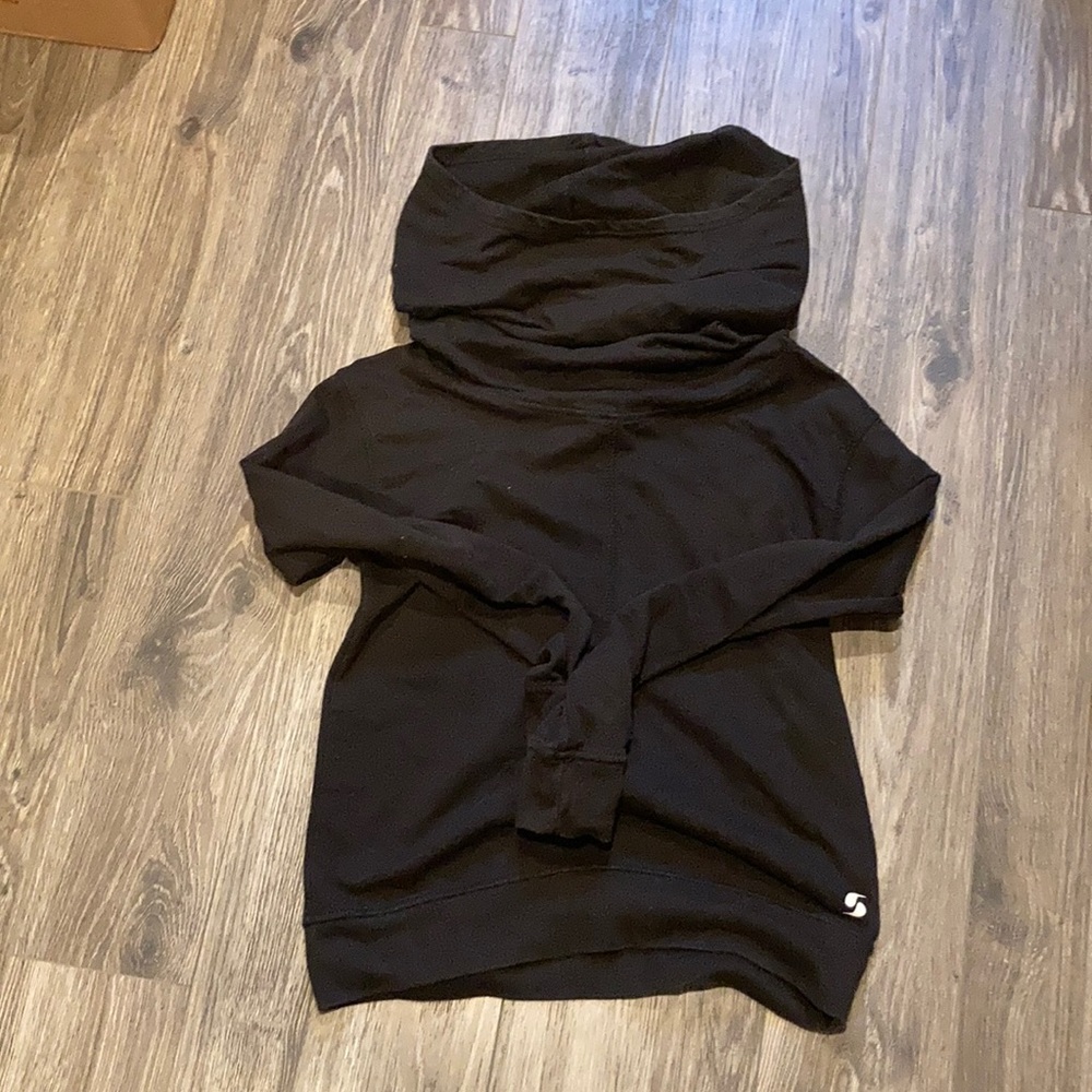 Black cowl neck sweatshirt